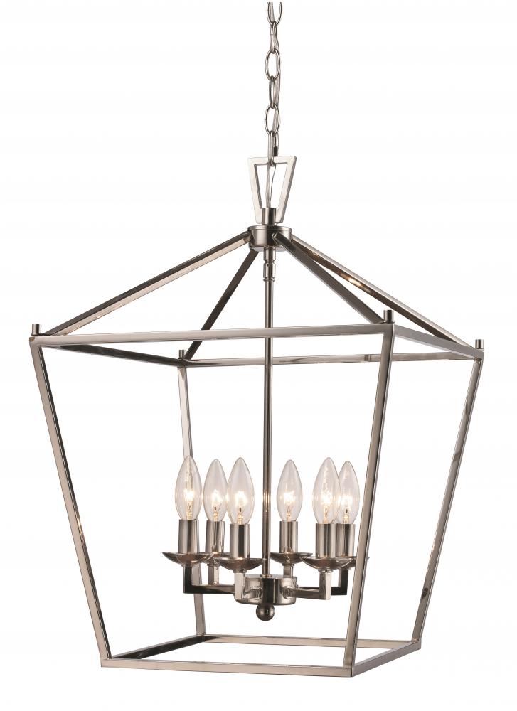 6LT PENDANT-BIRD CAGE-PC